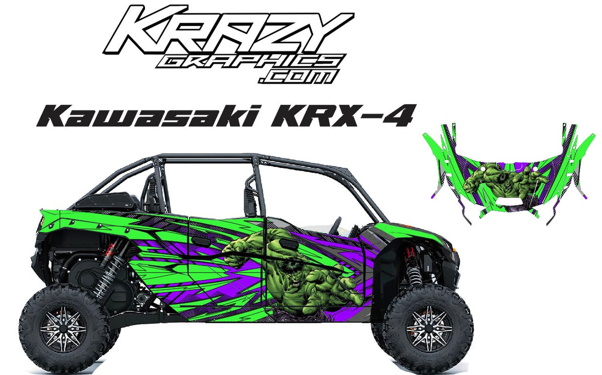 Kawasaki KRX-4 D004 Wrap Kit | KrazyGraphics – Krazygraphics.com