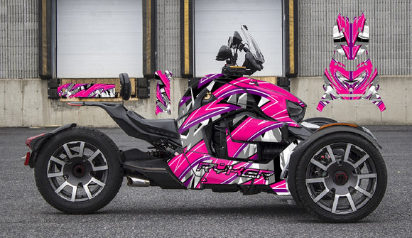 CanAM Ryker Graphics Pink-Grey