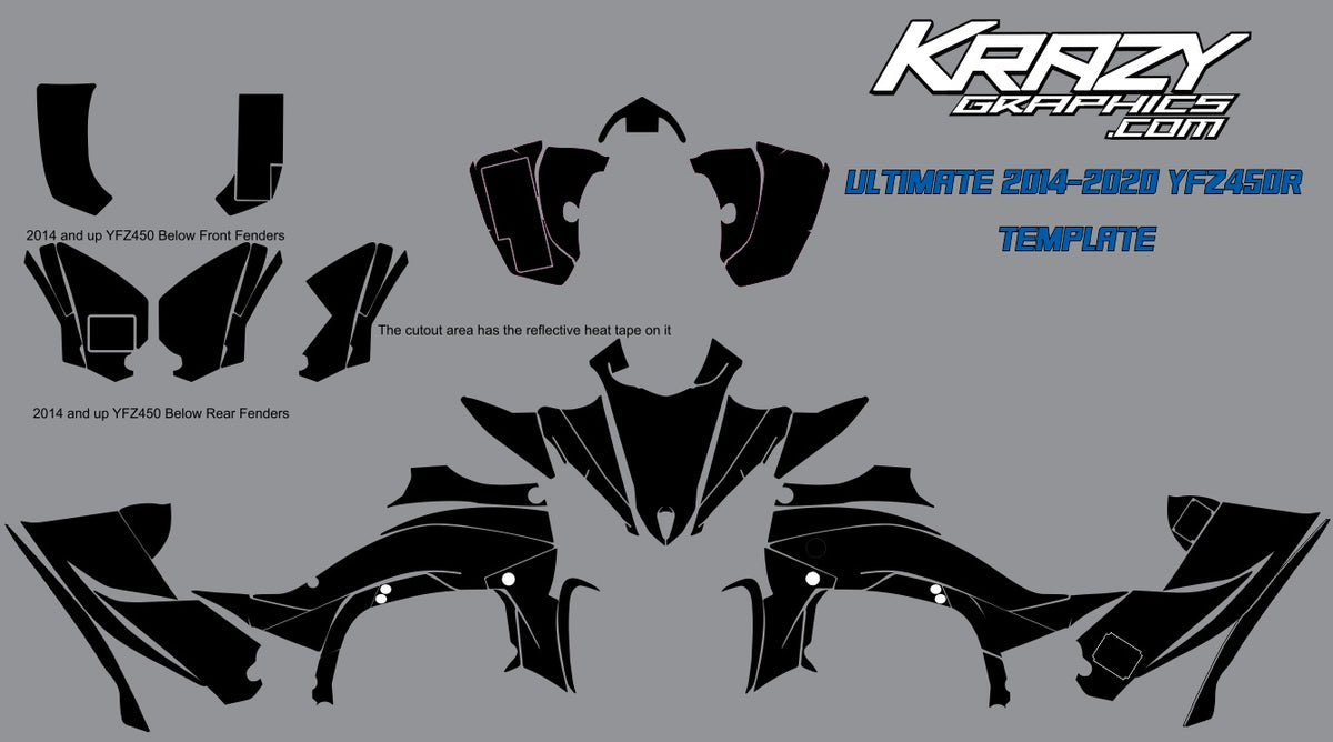 YUYA様オーダーページ Yamaha YFZ450 2014-2020 Ultimate Template | KrazyGraphics
