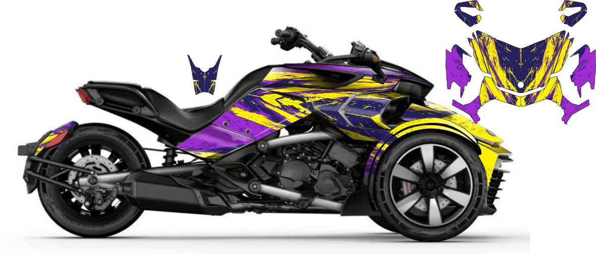Can-Am Spyder Graphics Kit D9 - Custom Decals & Wrap | KG