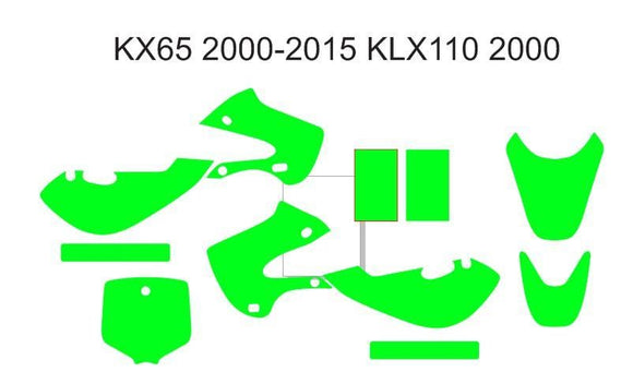 Kawasaki KX65 00-15 KLX110 2000-2009 Template