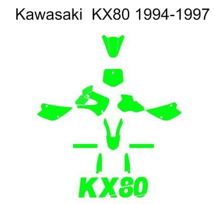 Kawasaki KX80 1994-1997 Template