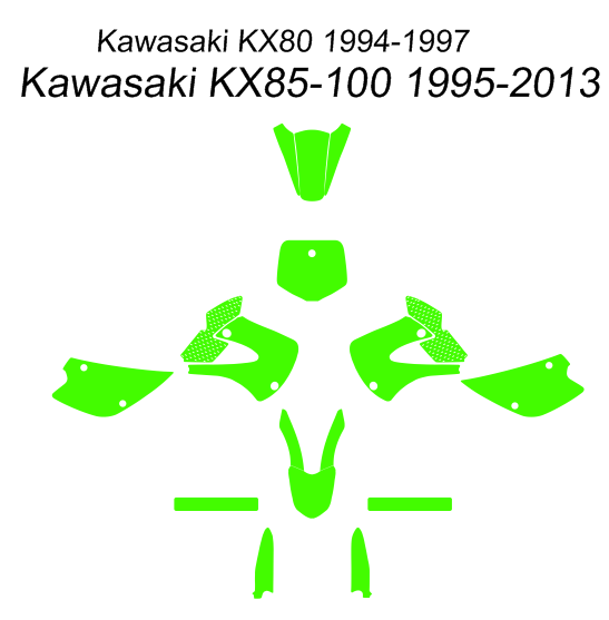 Kawasaki KX85-100 1995-2013 Template