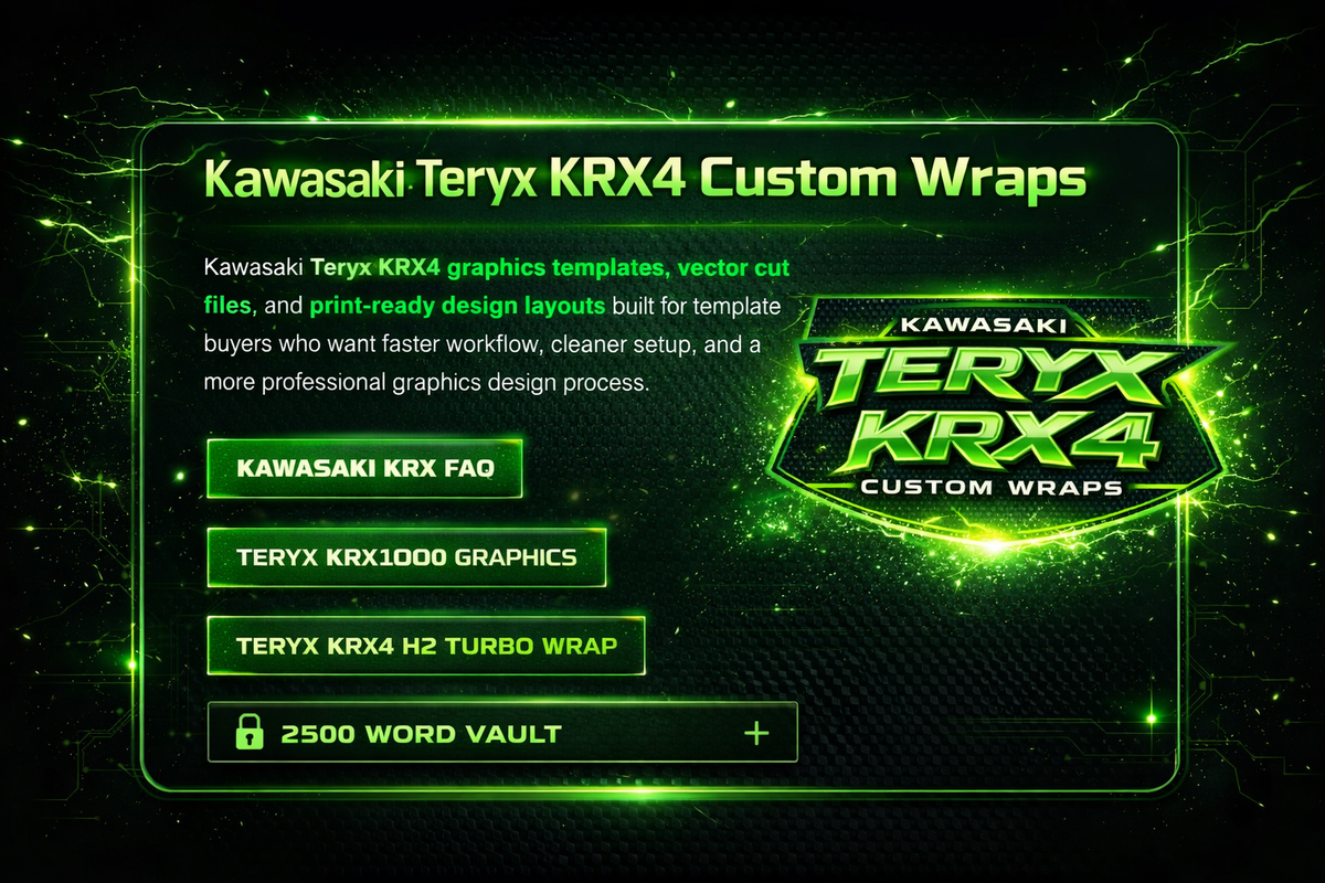 Kawasaki Teryx KRX4 Custom Wraps & Decals | KrazyGraphics – Tagged ...