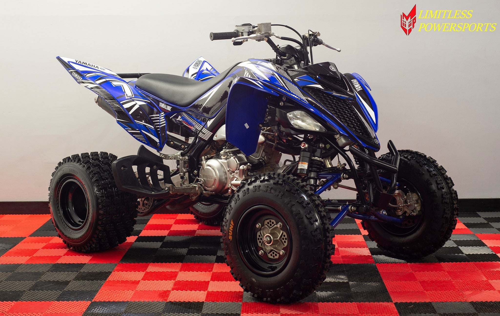 Kit Graphisme Complet Yamaha Raptor 700/700R (2013 à 2024) - Décalcomanies Bleues Vinyle Haute Résolution