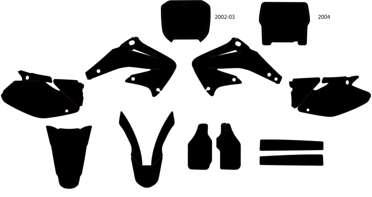 Honda CRF450R Graphics Template 2002-2004 | KrazyGraphics ...