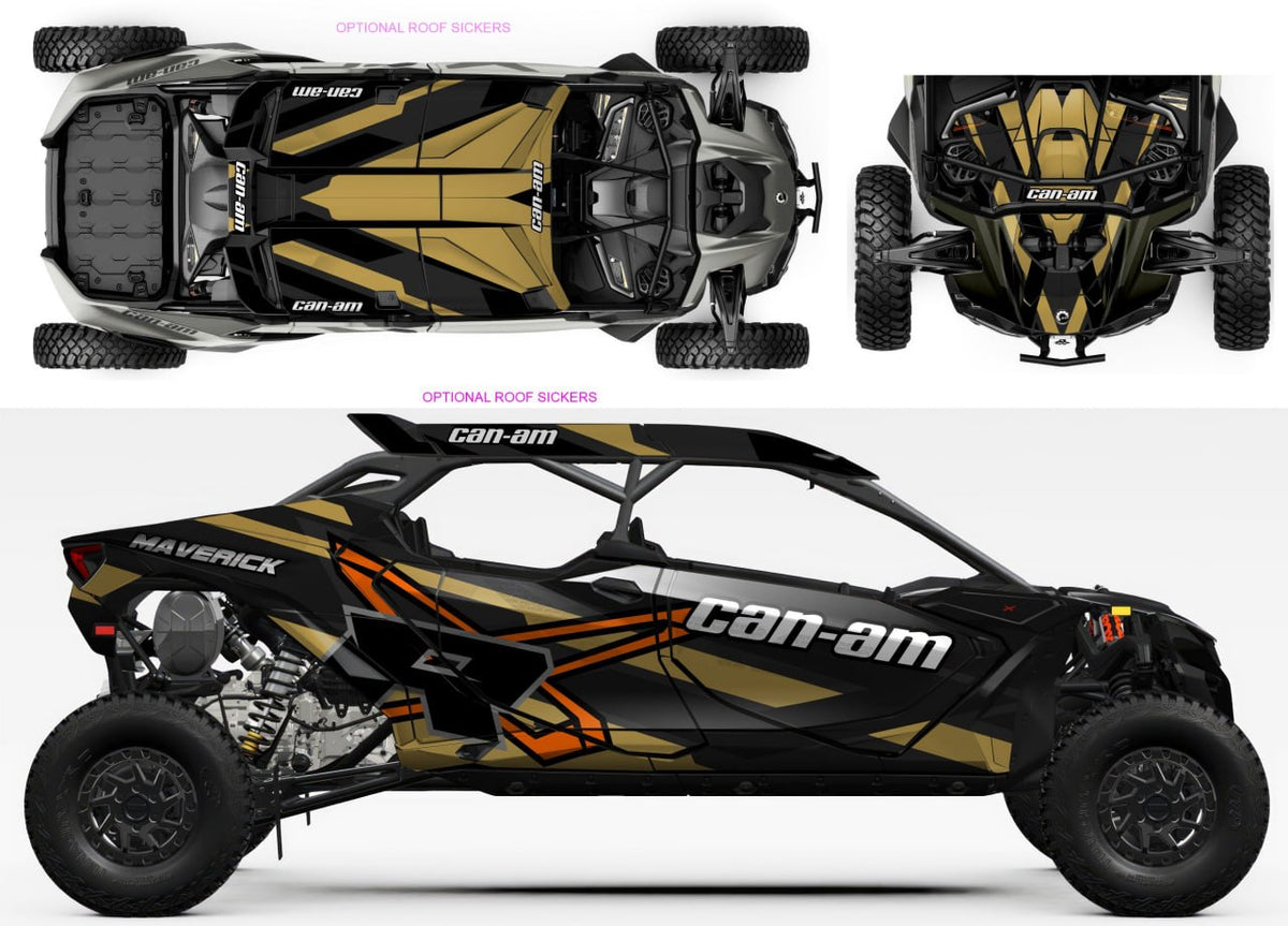 Can-Am R MAX Wrap Kit KG007 Volcano Lava | KrazyGraphics ...