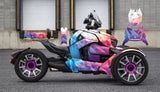 Can-Am Ryker Wrap Pink Blue Custom Graphics Kit graphics wrap kit