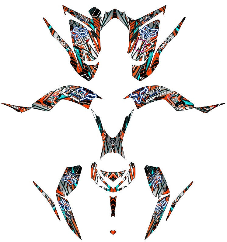 Ray Raptor Graphics Yamaha Raptor 700R Graphics Kit G3 (2013-2026) | KG – Krazygraphics.com