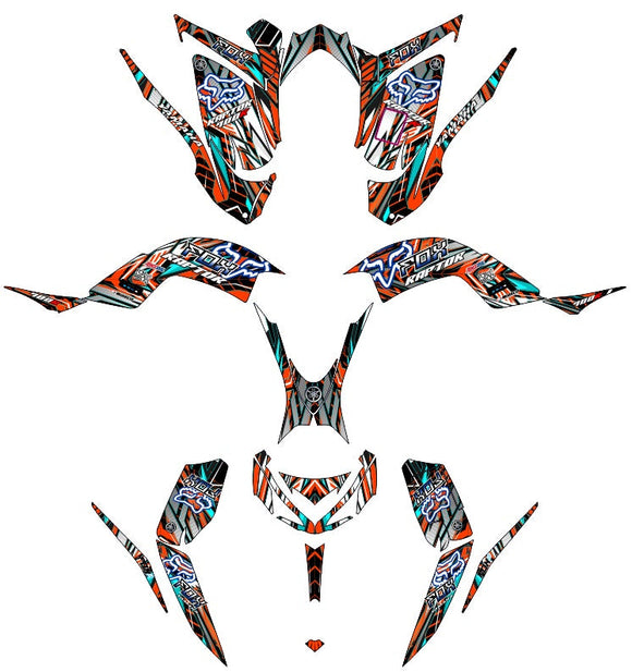 Yamaha Raptor 700R Graphics Kit G1 (2006-2025) | KG – Krazygraphics.com