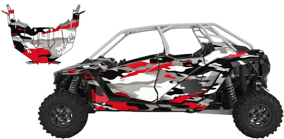 Polaris RZR XP PRO 4 door D4 Side by Side Graphics Decals ...