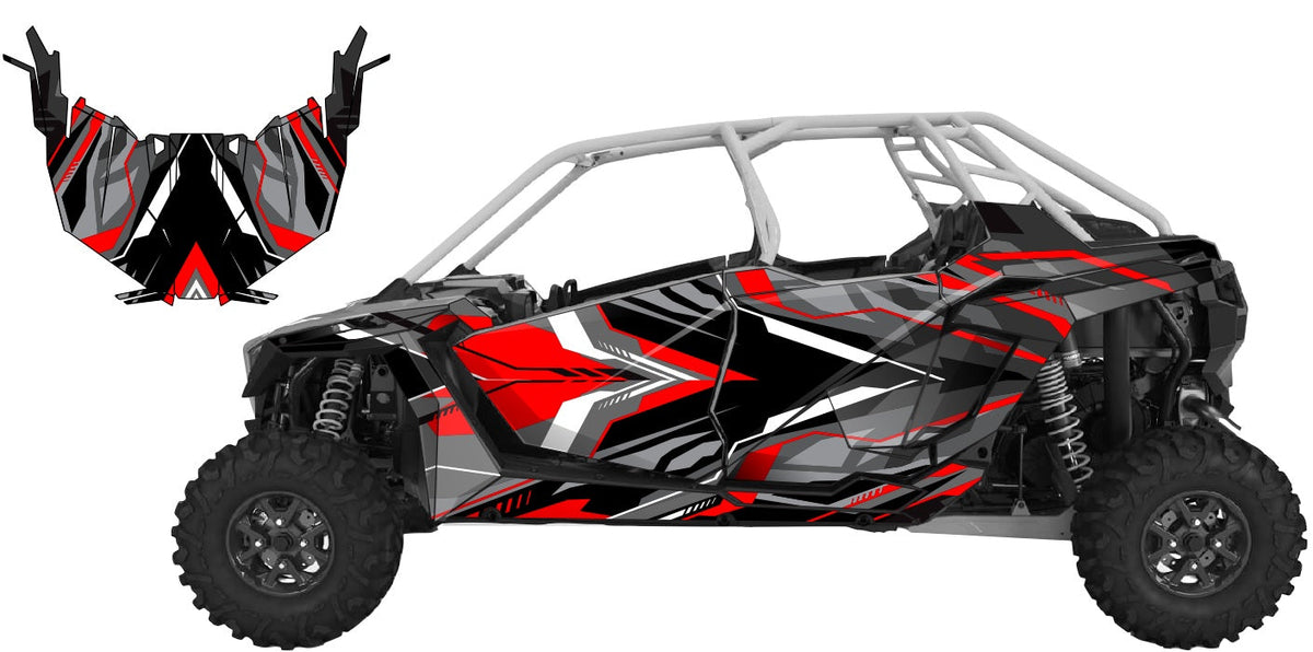 Polaris RZR XP PRO 4 door D7 Side by Side Graphics Decals ...