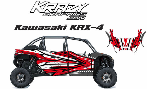 Kawasaki KRX-4 D014 Wrap Kit | KrazyGraphics – Krazygraphics.com