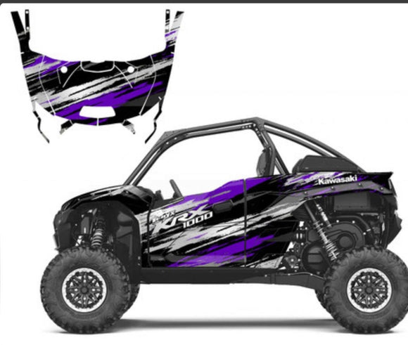 custom purple Side by Side Gra KRX 1000 Wrap | KrazyGraphics ...