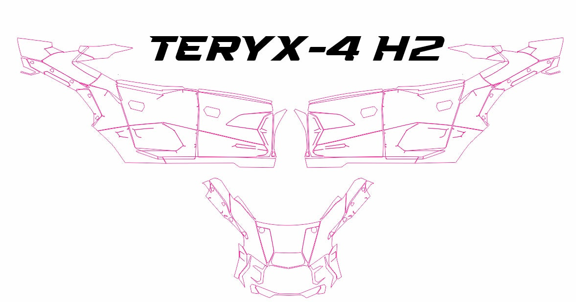 Kawasaki Teryx-4 H2 Template | KrazyGraphics – Krazygraphics.com