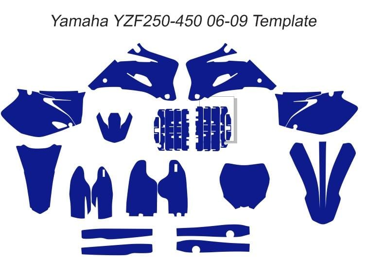 ツナマヨページ Yamaha YZF250-450 2006-2009 Template | KrazyGraphics