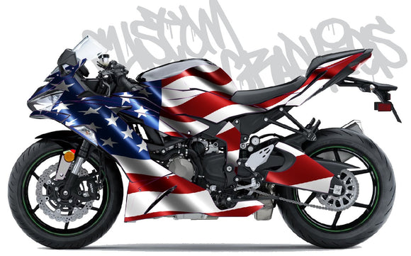 2019-2023 ZX6R Graphics-8 Graphics Decals Vinyl | KG – Krazygraphics.com