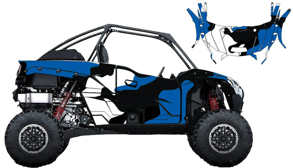 Blue/Black/White Camo KRX 1000 Wrap Kit | KrazyGraphics – Krazygraphics.com