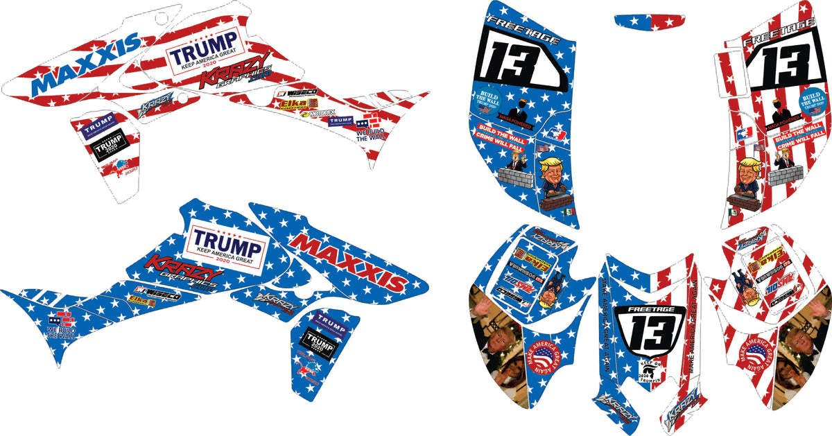 Honda TRX 450 Trump 2020 ATV Graphics Decals Kit | KG – Krazygraphics.com