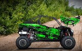 Kawasaki KRX 1000 D11 - Green Flag graphics wrap kit by KrazyGraphics main installed view