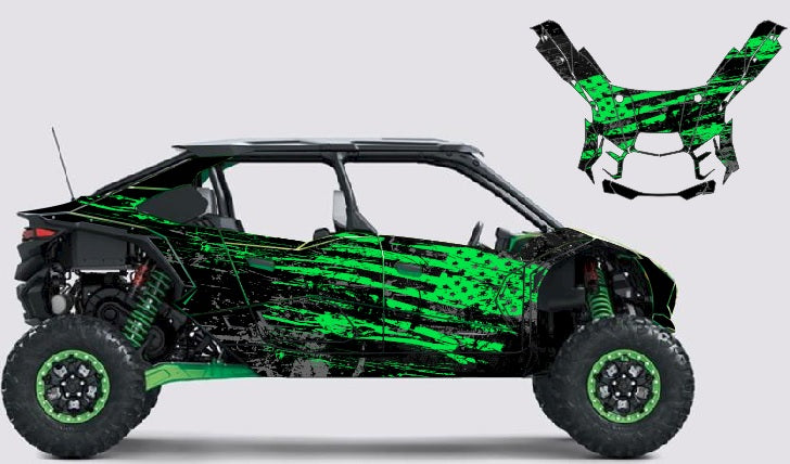 Kawasaki Teryx H2 Flag Graphics Kit 21MIL | KrazyGraphics ...