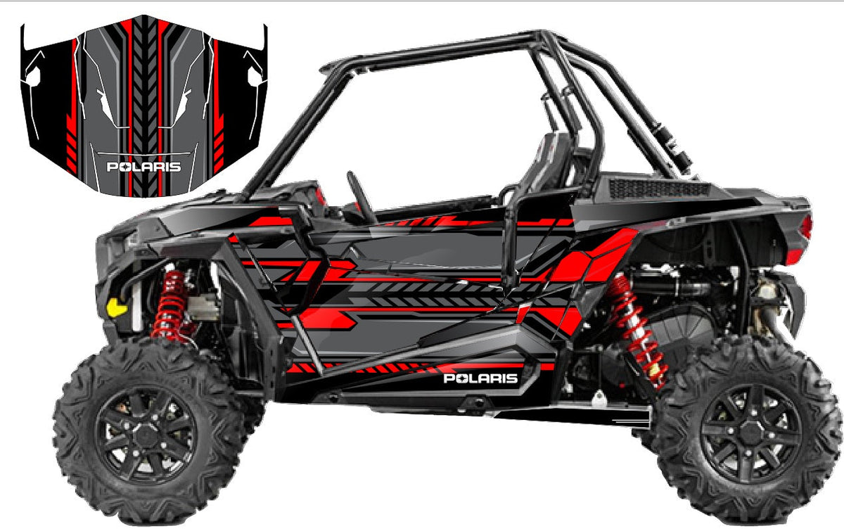 Polaris RZR 1000 2 dr 16 Side by Side Graphics Decals | Cust ...