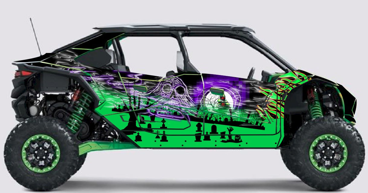 Kawasaki Teryx H2 GraveDigger Wrap (WRAP) – Krazygraphics.com