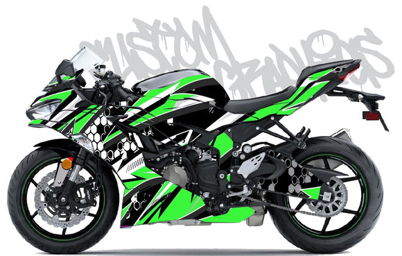 2019-2023 ZX6R Graphics-2 Graphics Decals Vinyl | KG – Krazygraphics.com