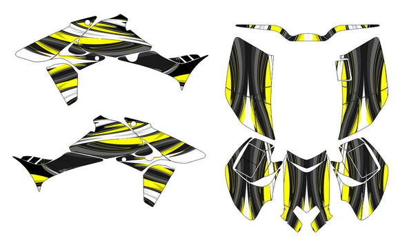 Honda TRX 450 Graphics Kit Striped Simple 1 (2004–2014 ATV Decals ...
