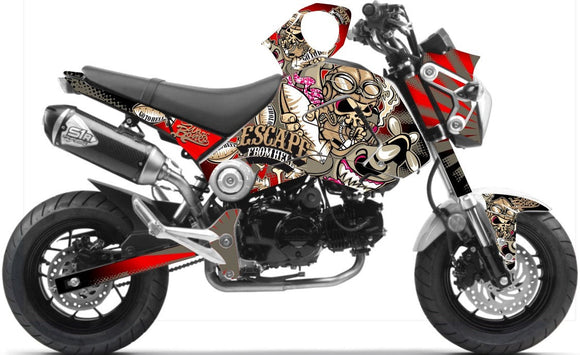 Honda Grom 125 D3 Graphics Decals Vinyl | Custom Vinyl Wrap ...