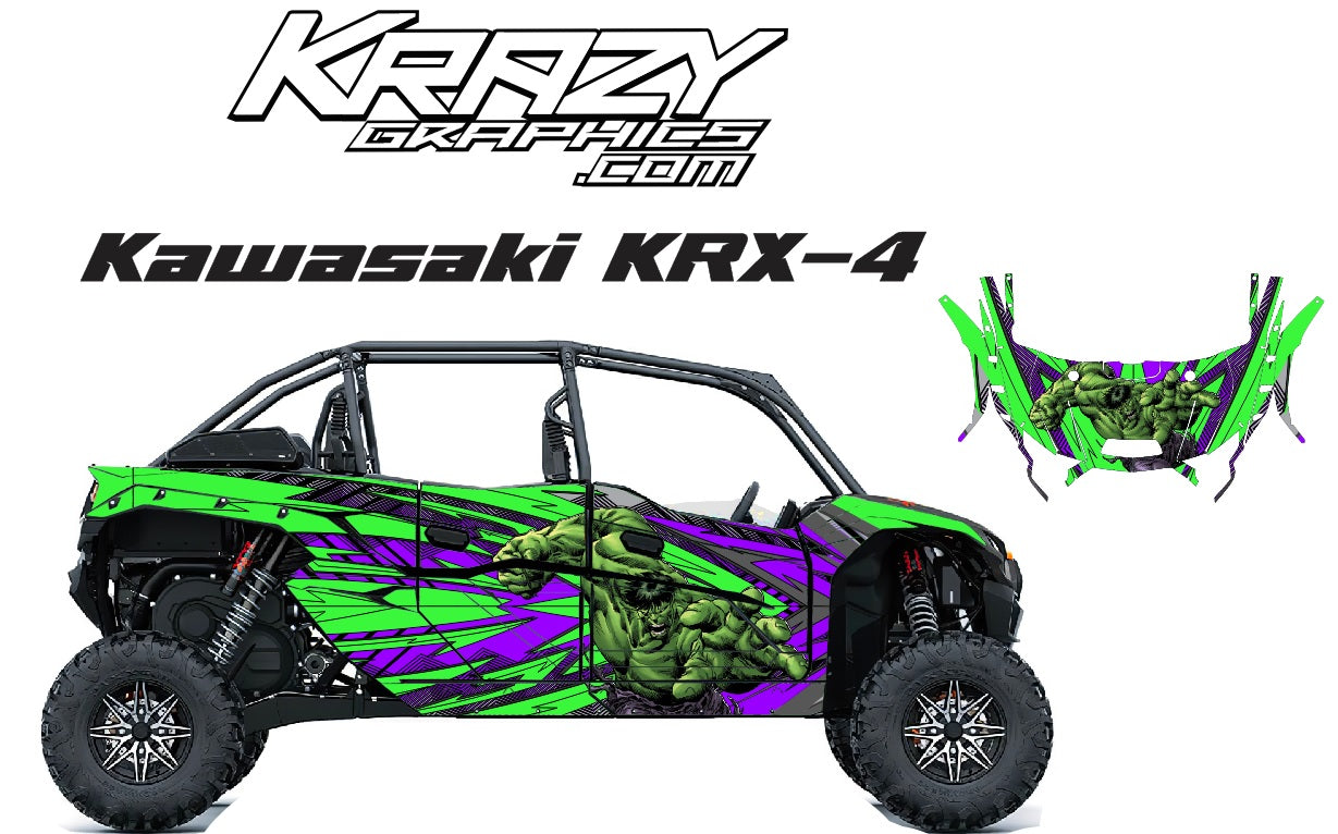 Kawasaki KRX-4 D004 Wrap Kit | KrazyGraphics – Krazygraphics.com
