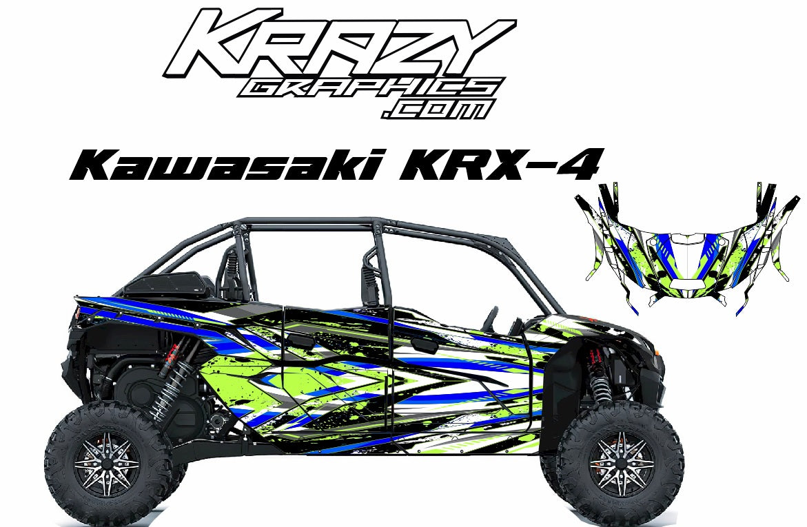 KRX4 D1 Side by Side Graphics Decals | Custom Vinyl Wrap Kit ...