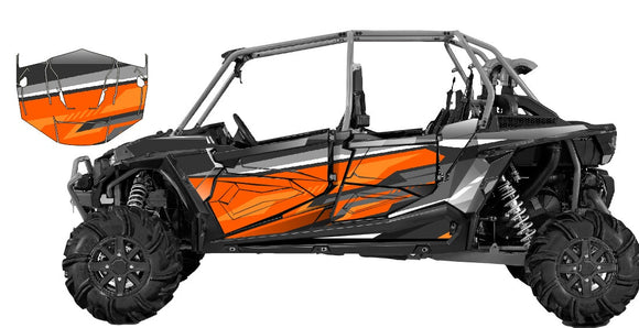 Polaris RZR 1000 4dr d2 Side by Side Graphics Decals | KG ...