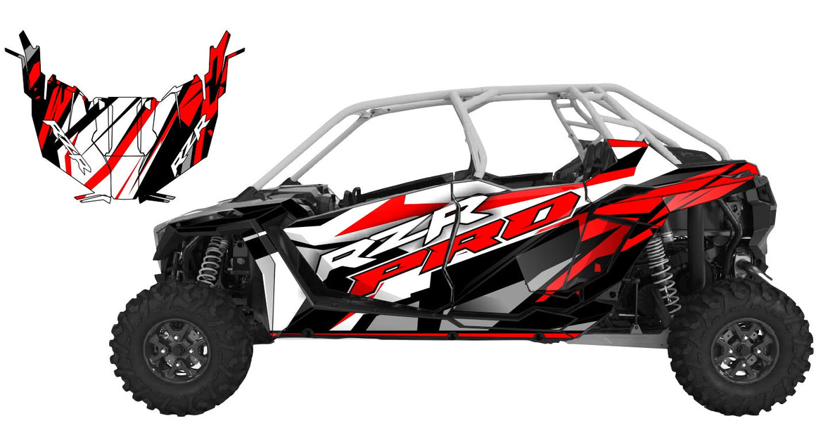 Polaris RZR XP PRO 4 door D3 Side by Side Graphics Kit Deca ...