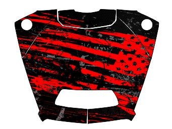 Kawasaki KRX 1000 ( Hood Decal )Red Flag – Krazygraphics.com