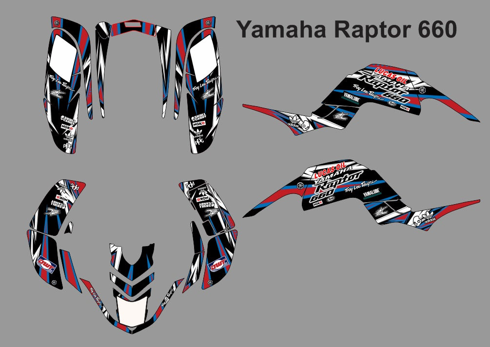Yamaha Raptor 660 Graphics Kit - MO2 | KrazyGraphics – Krazygraphics.com