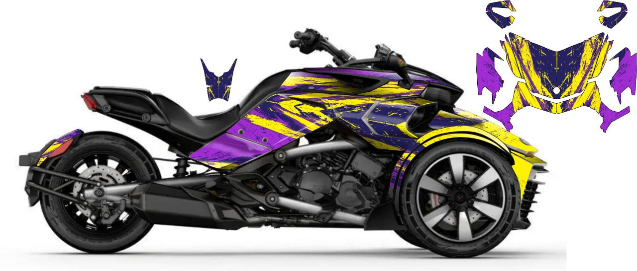 Can-Am Spyder Graphics Kit D9 - Custom Decals & Wrap | KG