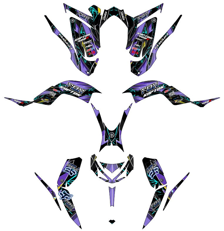 2019 Raptor Graphis Yamaha Raptor 700 Graphics Kit (2013–2026) – Krazygraphics.com