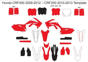 Honda CRF450 2009-2012 CRF250 2010-2013 Template