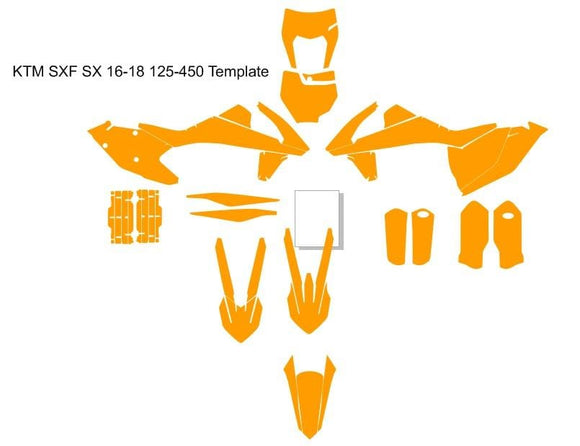 KTM SXF SX 2016-2018 125-450 template