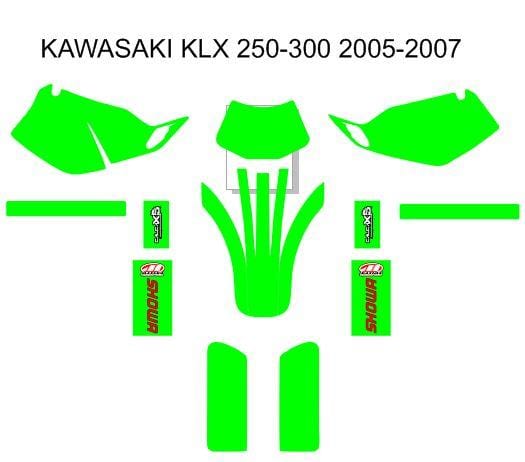 Kawasaki KLX 250-300 2005-2007 Template
