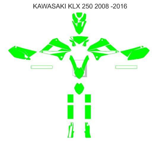 Kawasaki KLX 250 2008-2016 Template