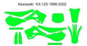 Kawasaki KX125 1998-2002 Template