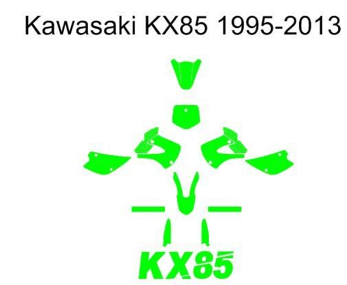 Kawasaki KX85 1995-2013 Template | Premium UTV Wrap Kit