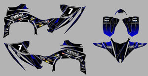 Yamaha YFZ Graphics (2014-2020)-d-Black-Blue