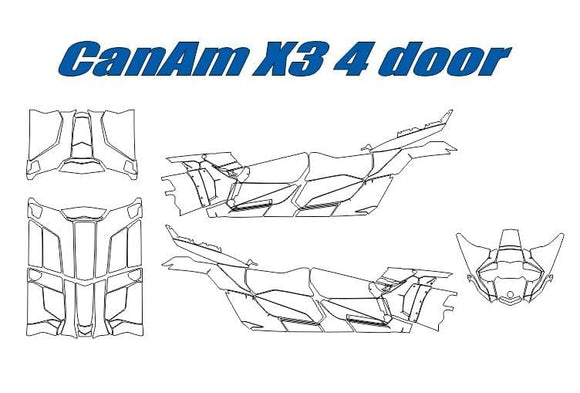 Can-AM X3 4 Door Template w-ROOF (PayPal Only)