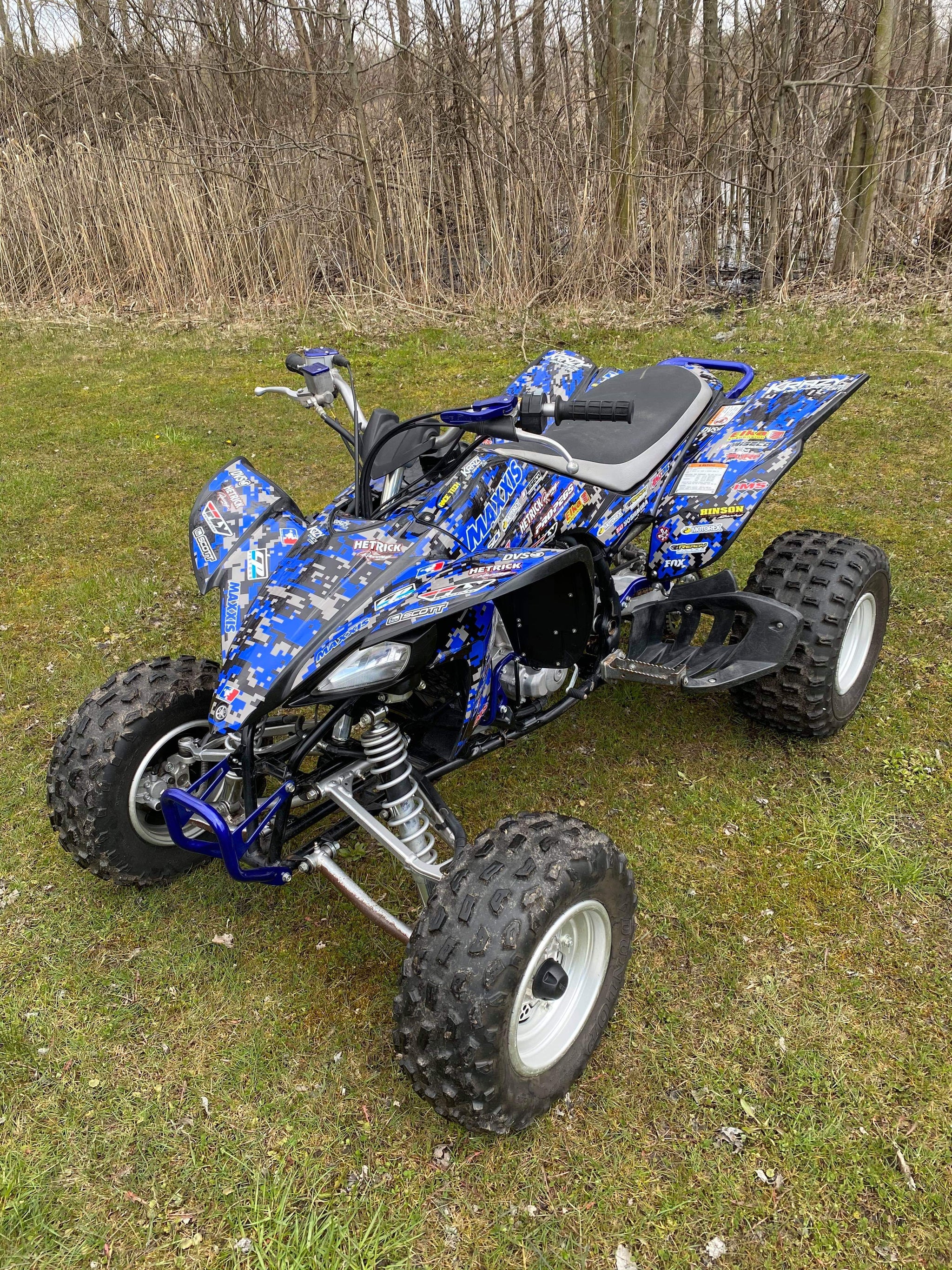 BLUE EYE'S HEAD LIGHT GRAPHIC DECAL COVER YAMAHA RAPTOR 700/350 YFZ450 ATV/UTV - Foto 3