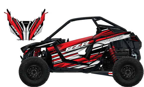Wrapped Rzr Pro R Polaris RZR PRO XP Graphics & Wrap Kits (2020–2026) – Krazygraphics.com